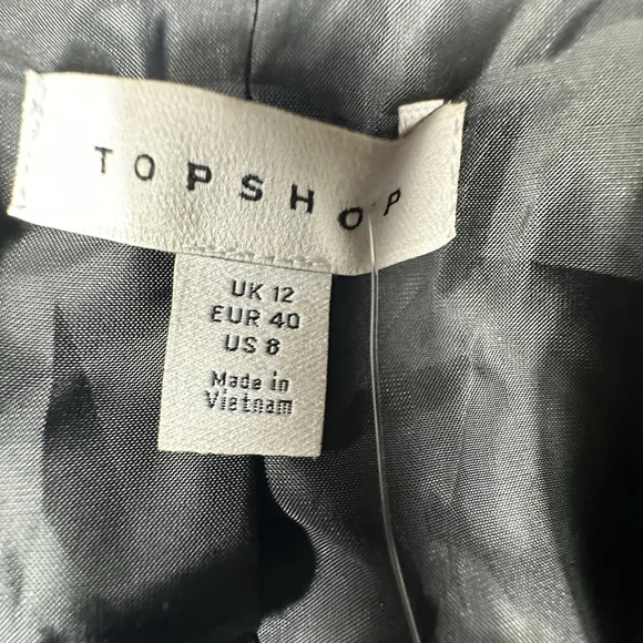 Topshop Womens Black Belted Blazer Size 8 - Picture 4 of 7